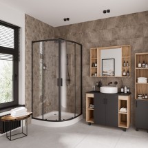 Душевое ограждение Niagara NG-6807-08 BLACK (100х100х190) — 