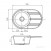 Мойка для кухни из литого мрамора Aquaton Амира круглая с крылом графит 1A712932AI210