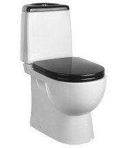 Унитаз-компакт Sanita Luxe Best с чёрной крышкой  — 