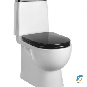 Унитаз-компакт Sanita Luxe Best с чёрной крышкой   (BSTSLCC06100522)