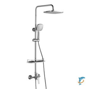 Смеситель Rossinka RS29-45 для душа с регулируемой высотой штанги и лейкой "Тропический дождь"  (RS29-45)