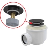 Сифон для поддона AlcaPlast click/clack A465BLACK-50 — 