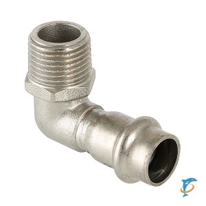 Пресс-угольник из нержавеющей стали VALTEC 22 мм х 1/2" с наружной резьбой  (VTi.953.I.002204)