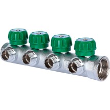 STOUT Коллектор регулирующий 1&quot;, 4 отвода 1/2&quot; — 