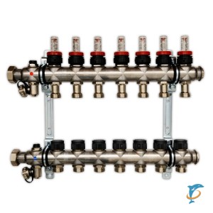 Коллектор Oventrop Multidis SF с ротаметрами на 8 контуров  (1404358)