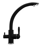 Смеситель для кухонной мойки Ulgran Quartz UQ-017 уголь — 