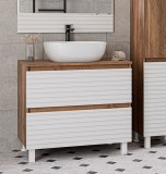 Тумба с раковиной Brevita Dakota 80 напольная, белая — 