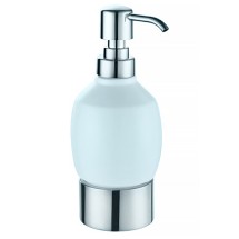 Дозатор жидкого мыла Azario FORNY керамический, настольный, хром (AZ-128CH) — 