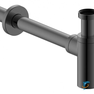 Сифон бутылочный Iddis Optima Home для раковины, графит, OPTGM00i84  (OPTGM00i84)