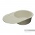 Мойка для кухни из литого мрамора Aquaton Амира круглая с крылом жемчуг 1A712932AI240