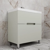 Тумба с раковиной Style Line Матис 80 напольная, олива эмаль — Зеркальный шкаф Style Line Экзотик 65 ЛС-00000397