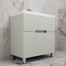 Тумба с раковиной Style Line Матис 80 напольная, олива эмаль — Зеркальный шкаф Style Line Экзотик 65 ЛС-00000397