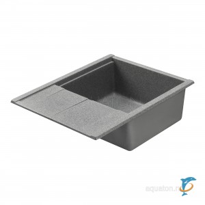 Мойка для кухни из литого мрамора Aquaton Делия 65 серый 1A718632DE230  (1A718632DE230)