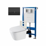 Инсталляция Point Элемент PN45120 + Клавиша Виктория черн/хром PN44061BC +Унитаз Венера PN41071 — 