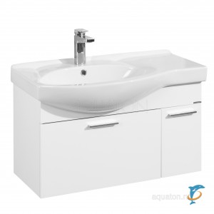 Тумба с раковиной Aquaton Инди 80 белая  (1A188401ND010 + Aquaton_1WH110228)