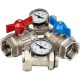 Stout Комплект прямых шаровых кранов с термометрами 1”  (SMS-1000-030001)