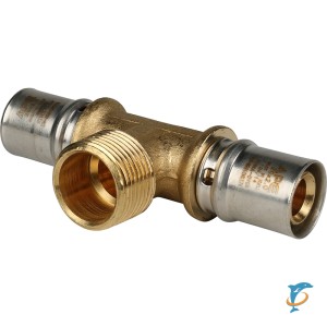 Stout Тройник-переходник с наружной резьбой 20х3/4"х20 для металлопластиковых труб прессовой (SFP-0008-203420)