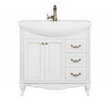 Тумба для комплекта ValenHouse Эллина 80 белая, фурнитура бронза — 