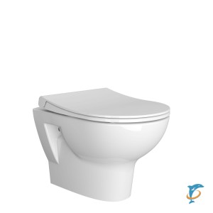 Унитаз подвесной Vitra Zentrum 5795B003-6077 безободковый с сидением SoftCLose, белый (5795B003-6077)