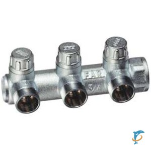 Коллектор проходной MULTI FAR на 3 отвода 3/4 FK3900C34  (FK 3900 C34)