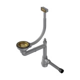 Арматура OMOIKIRI для одночашевых моек с прямоугольным переливом и декоративной решеткой WK-1-AB, латунь  — 