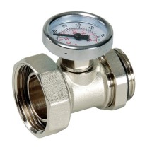 Тройник LUXOR CR499 с термометром —  Тройник в комплекте с термометром 