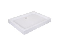 Поддон акриловый,ассим.,на каркасе,с сливом и сифоном 120*80см — 