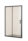 Душевая дверь, прозр.стекло 6мм,черный профиль 120*195см &mdash; 