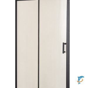 Душевая дверь, прозр.стекло 6мм,черный профиль 120*195см  (TA-120-1CB)