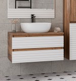 Тумба с раковиной Brevita Dakota 80 подвесная, белая — 