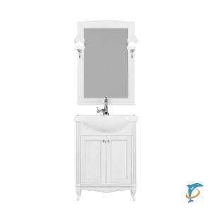 Комплект мебели ValenHouse Эллина 65 белый без пенала, фурнитура хром  (Е65_КТЗБХ)