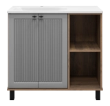 Тумба под раковину Brevita Lumus 90 с подсветкой левая — 