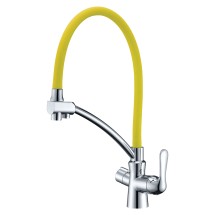 Смеситель Lemark Comfort LM3070C-Yellow для кухни с подключением к фильтру с питьевой водой — 