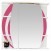 Мебель для ванной Misty Каролина 70 с левым зеркалом розовая витраж