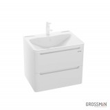 Тумба подвесная Grossman АДЕЛЬ-60 см с 2-я ящиками белая — 