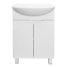 Тумба Loranto Оптимум 50 с раковиной Уют 50 CS00105836 &mdash; Тумба для комплекта Misty Уют - 60 Тумба с 2-мя ящ. Э-Уют01060-012Я