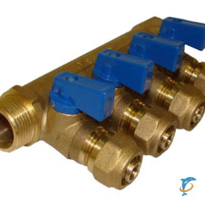 Коллектор Millennium 1"x20ц 2 выхода синий  (KSS021020)