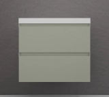 Тумба для комплекта подвесная Style Line Манхэттен 70, олива — Тумба подвесная "Монако 70" (2 ящ.), Гамма 56, Осина бел /бел лакобель, PLUS ЛС-00000623 + Гамма - 56