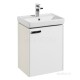Тумба с раковиной Aquaton Йорк 50М белая, выбеленное дерево  (1A170901YOAY0 + Aquaton_1WH302128)