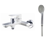 Смеситель для ванны HAIBA HB60505-8 латунь, белый/хром — 