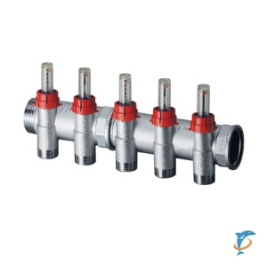 Коллектор запорно-балансировочный со встроенными расходомерами FAR FK398013404  (FK 3980 13404)