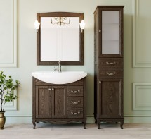 Комплект ValenHouse Эллина 80 кальяри с пеналом, фурнитура хром — 