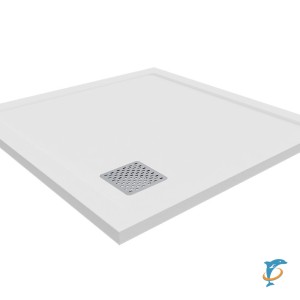 Душевой поддон из литьевого мрамора,белый,без сифона 90*90см  (PTA-ST-90Wstone)