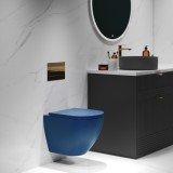 Унитаз подвесной Grossman GR-4455BLMS Синий матовый — 