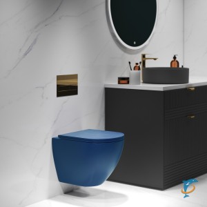 Унитаз подвесной Grossman GR-4455BLMS Синий матовый (GR-4455BLMS)