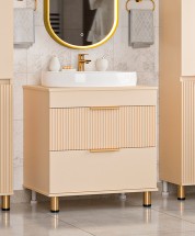 Тумба с раковиной Brevita Enfida 70 напольная, бежевая — 