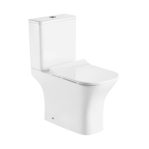 Унитаз напольный Azario FRETTA SQUARE 650х340х770 безободковый с бачком и сиденьем микролифт (AZ-1215 + AZ-1216) — 