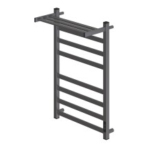 Полотенцесушитель электрический Point Меркурий PN83858PGR П7 500x800 с полкой, диммер справа, графит — 