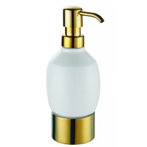 Дозатор жидкого Azario ELVIA мыла керамический настольный, золото (AZ-128AG) — 