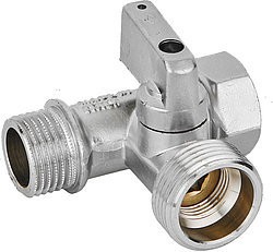 Кран шаровый 3-х проходной (1/2"х3/4"х1/2") Bugatti (877) (Minnesota 877. 1/2